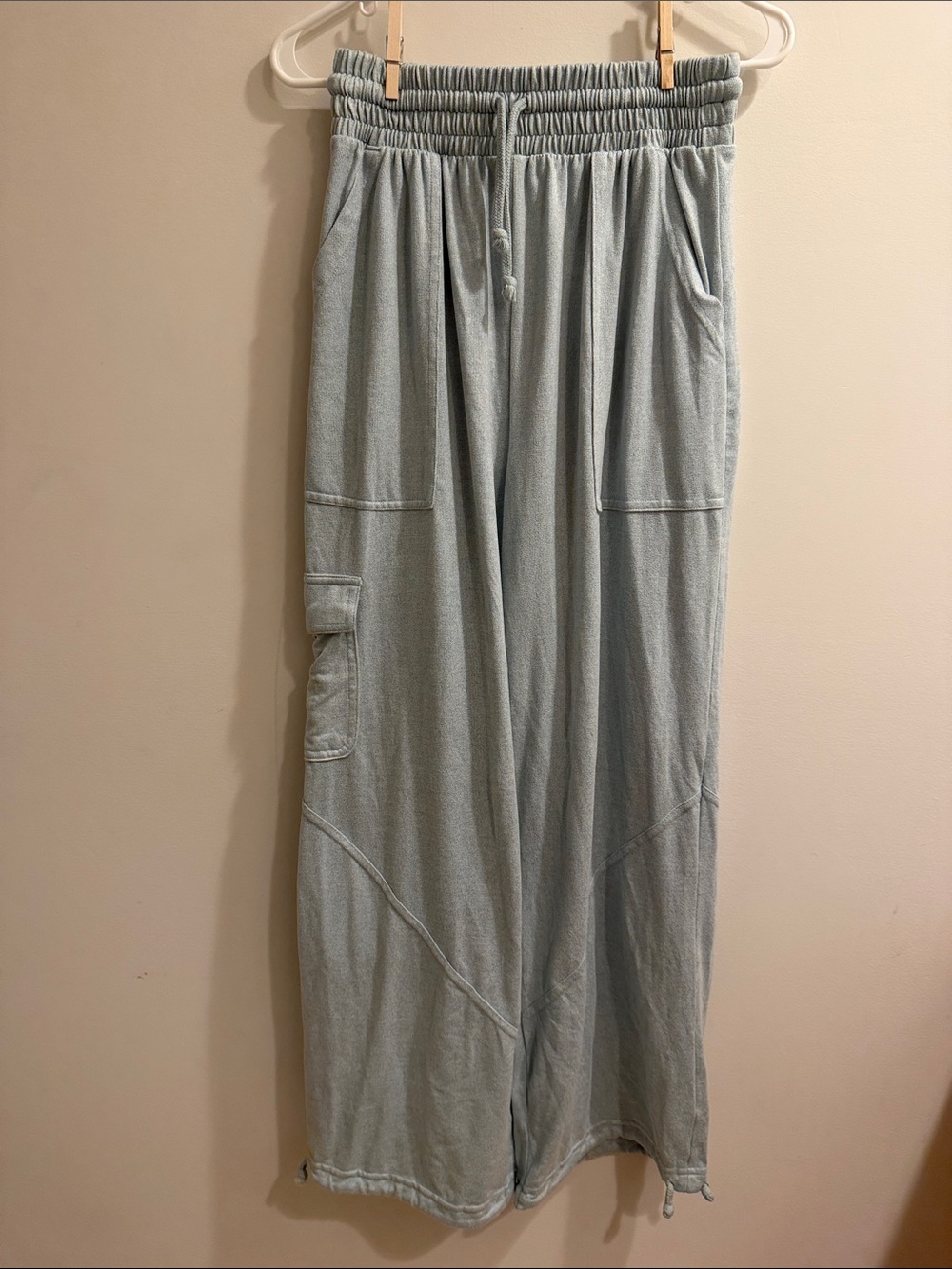SO Light Blue Casual Cargo Sweatpants